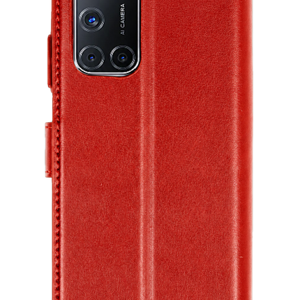 Oppo A52 Trend S Plus Kapaklı Kılıf - Kırmızı