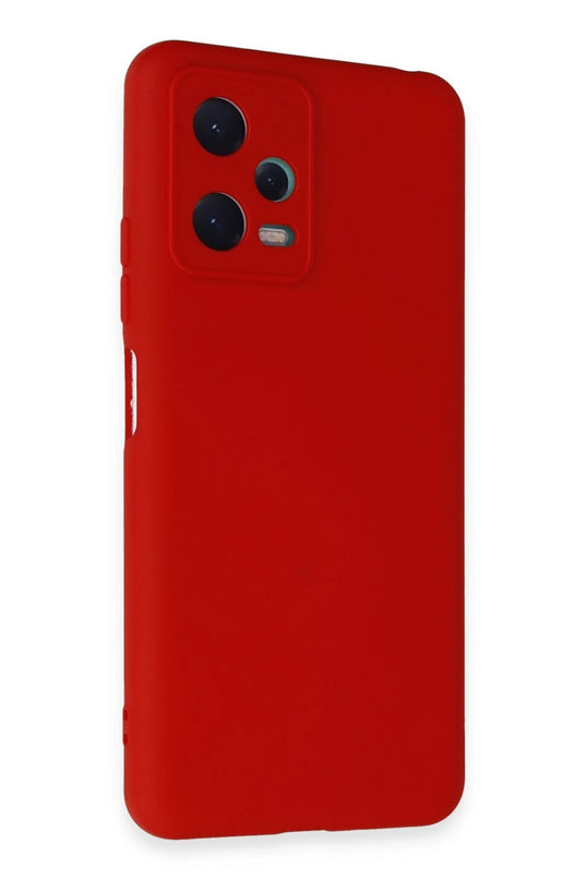 Xiaomi Redmi Note 12 5G Nano içi Kadife Silikon Kılıf - Kırmızı