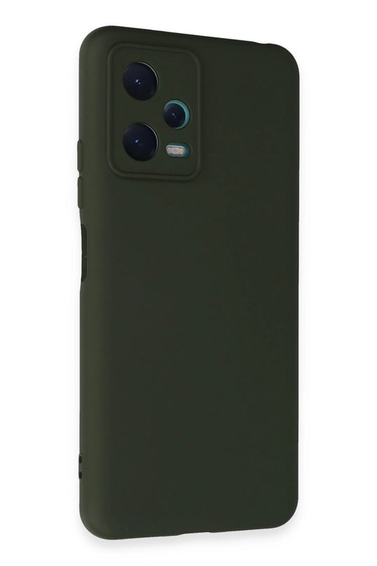 Xiaomi Redmi Note 12 5G Nano içi Kadife Silikon Kılıf - Koyu Yeşil