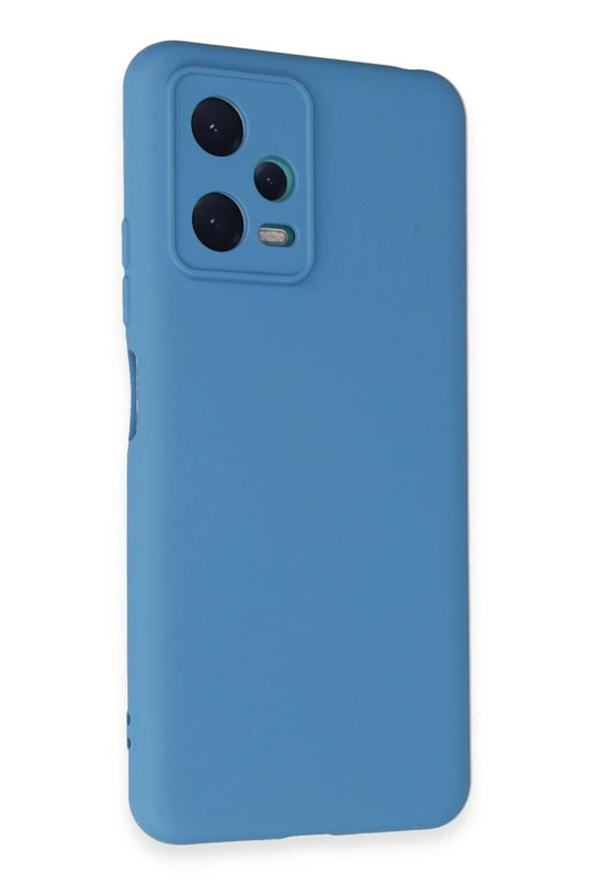 Xiaomi Redmi Note 12 5G Nano içi Kadife Silikon Kılıf - Mavi