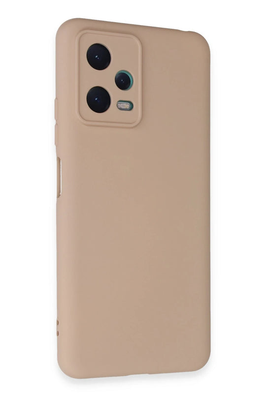 Xiaomi Redmi Note 12 5G Nano içi Kadife Silikon Kılıf - Pudra