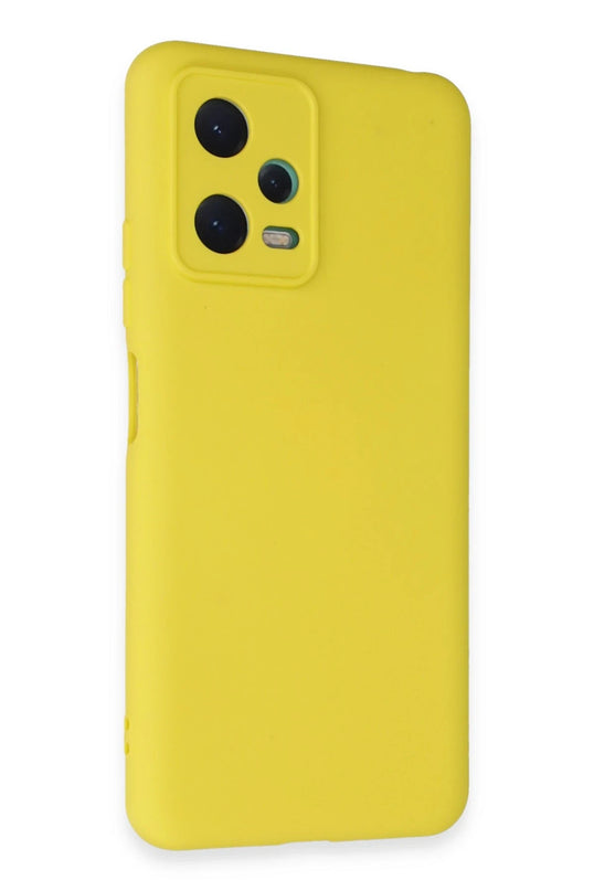 Xiaomi Redmi Note 12 5G Nano içi Kadife Silikon Kılıf - Sarı