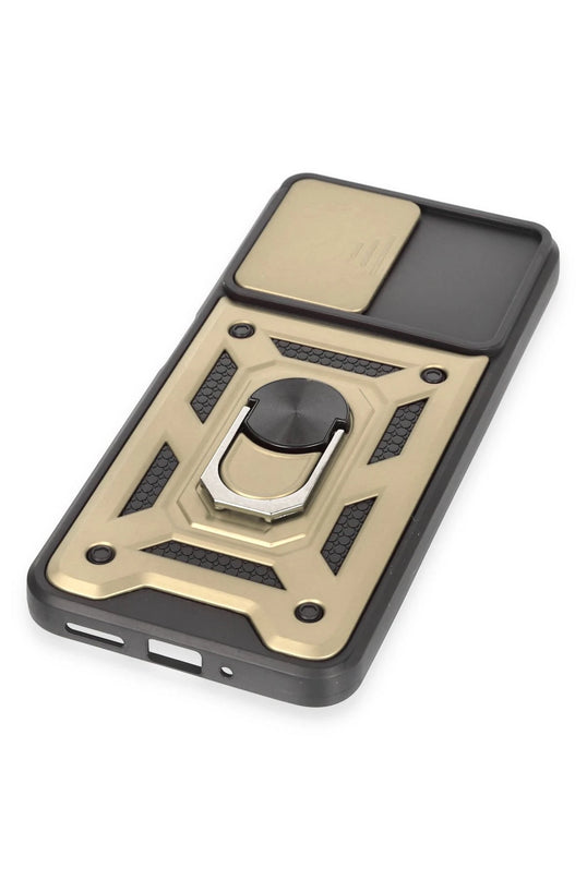 Xiaomi Redmi Note 12 5G Pars Lens Yüzüklü Silikon Kılıf - Gold 5