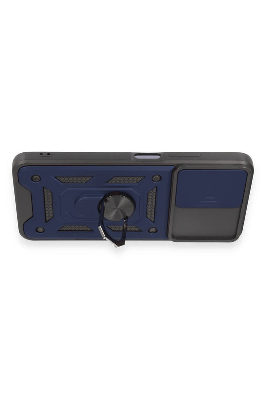 Xiaomi Redmi Note 12 5G Pars Lens Yüzüklü Silikon Kılıf - Lacivert 3
