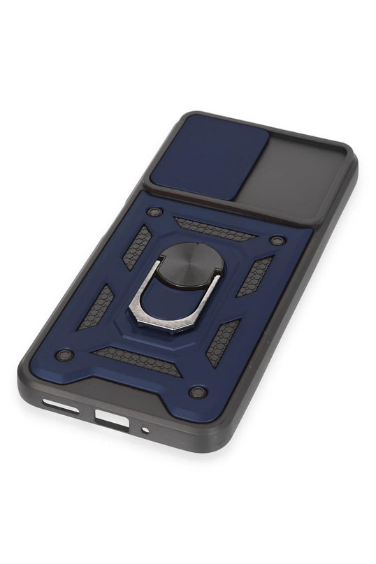 Xiaomi Redmi Note 12 5G Pars Lens Yüzüklü Silikon Kılıf - Lacivert 5