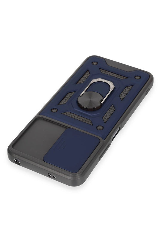 Xiaomi Redmi Note 12 5G Pars Lens Yüzüklü Silikon Kılıf - Lacivert 4