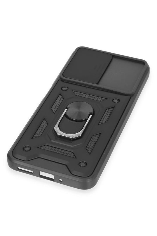 Xiaomi Redmi Note 12 5G Pars Lens Yüzüklü Silikon Kılıf - Siyah 5