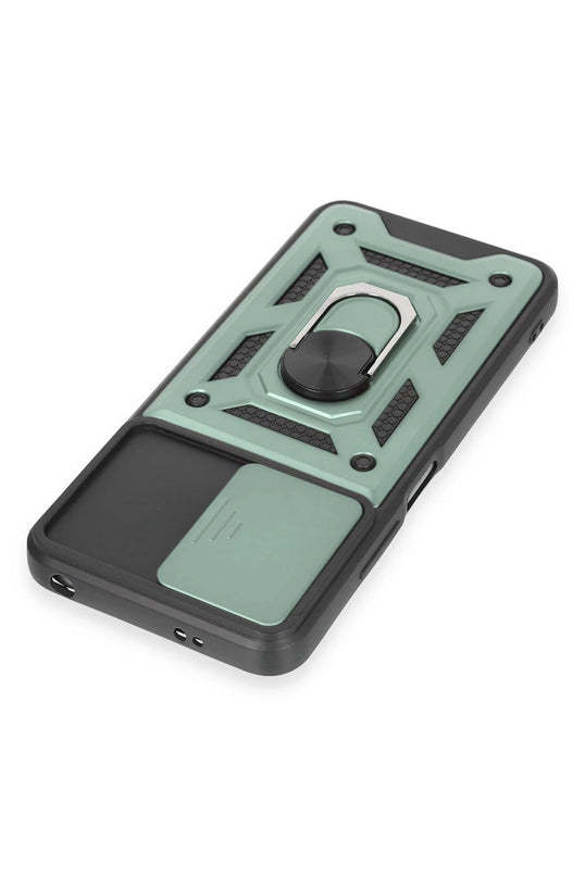 Xiaomi Redmi Note 12 5G Pars Lens Yüzüklü Silikon Kılıf - Yeşil 4