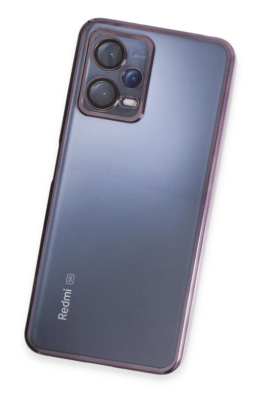 Xiaomi Redmi Note 12 5G Razer Lensli Silikon Kılıf - Mor 3