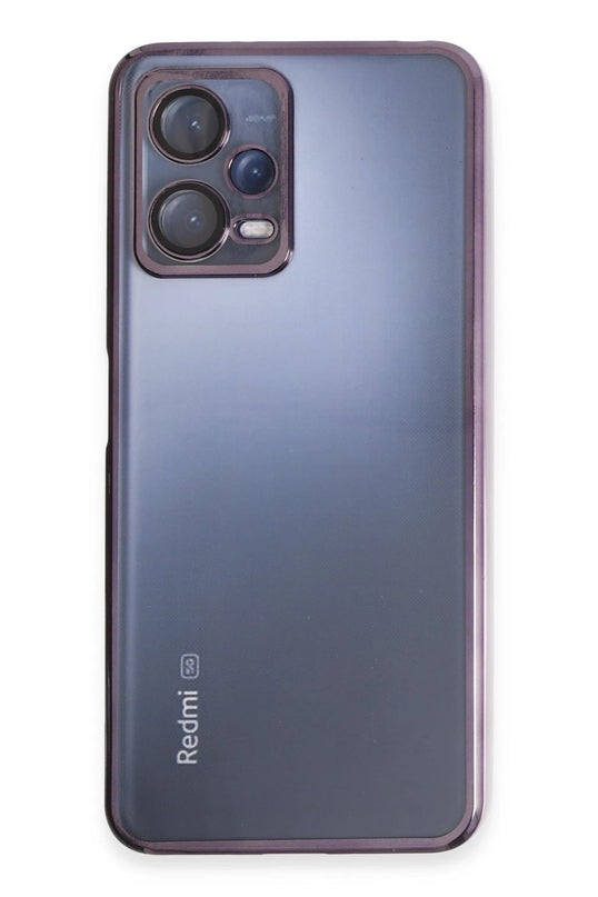 Xiaomi Redmi Note 12 5G Razer Lensli Silikon Kılıf - Mor