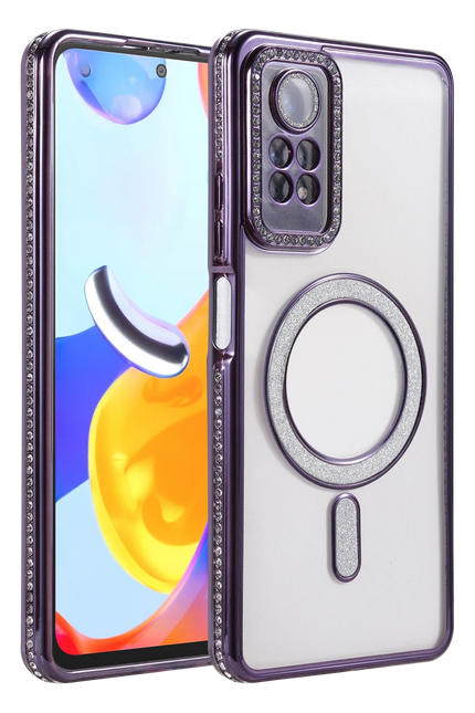 Xiaomi Redmi Note 12 Pro 4G Joke Simli Magneticsafe Kılıf - Derin Mor