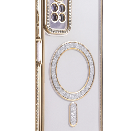 Xiaomi Redmi Note 12 Pro 4G Joke Simli Magneticsafe Kılıf - Gold 3