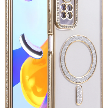 Xiaomi Redmi Note 12 Pro 4G Joke Simli Magneticsafe Kılıf - Gold
