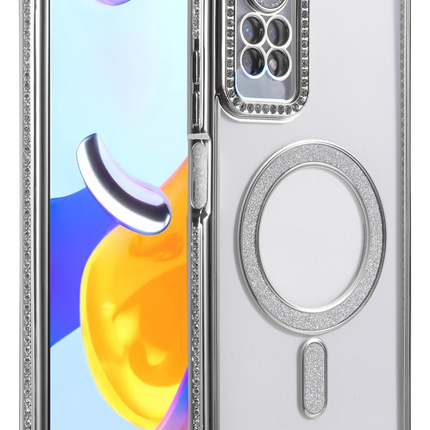 Xiaomi Redmi Note 12 Pro 4G Joke Simli Magneticsafe Kılıf - Gümüş