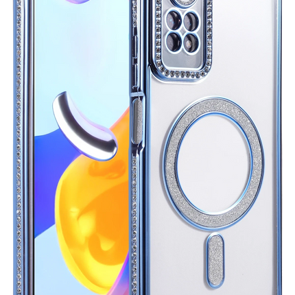 Xiaomi Redmi Note 12 Pro 4G Joke Simli Magneticsafe Kılıf - Mavi