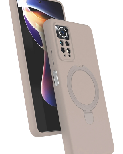 Xiaomi Redmi Note 12 Pro 4G Regal Magsafe Standlı Kapak Kılıf - Çöl Titanyum