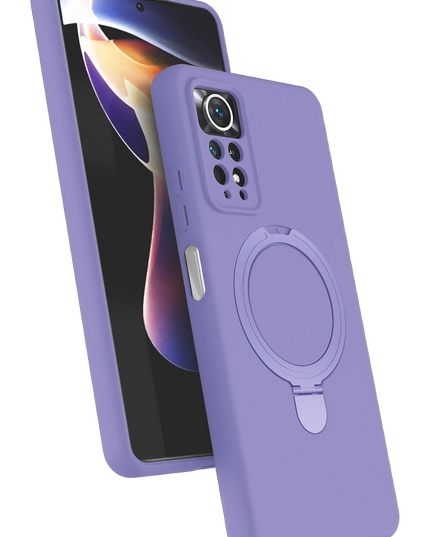 Xiaomi Redmi Note 12 Pro 4G Regal Magsafe Standlı Kapak Kılıf - Lila