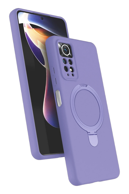 Xiaomi Redmi Note 12 Pro 4G Regal Magsafe Standlı Kapak Kılıf - Lila