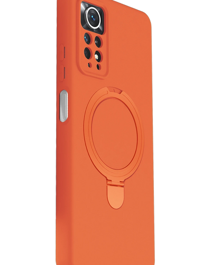 Xiaomi Redmi Note 12 Pro 4G Regal Magsafe Standlı Kapak Kılıf - Turuncu 3
