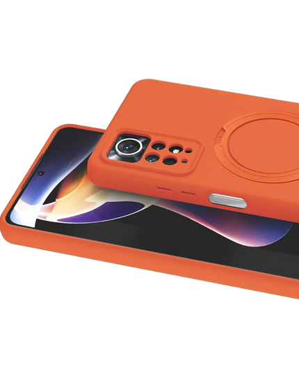 Xiaomi Redmi Note 12 Pro 4G Regal Magsafe Standlı Kapak Kılıf - Turuncu 2