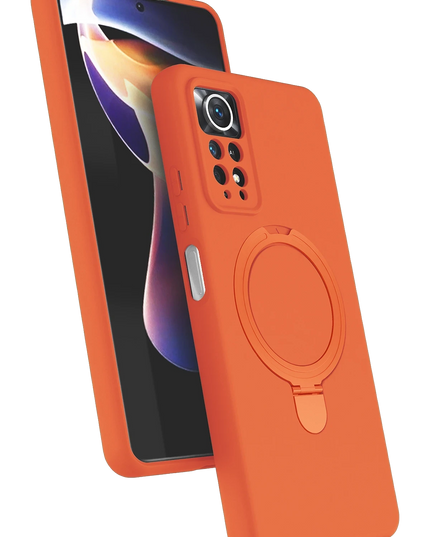 Xiaomi Redmi Note 12 Pro 4G Regal Magsafe Standlı Kapak Kılıf - Turuncu