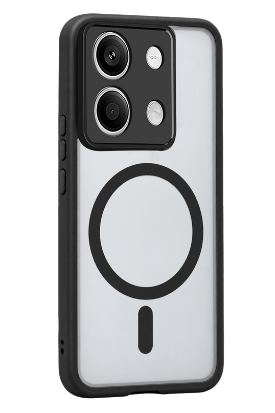 Xiaomi Redmi Note 13 5G Loji Magsafe Kapak Kılıf - Siyah