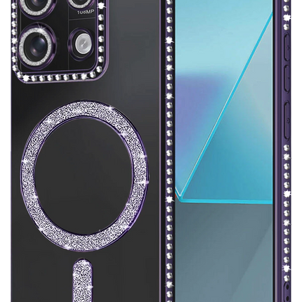 Xiaomi Redmi Note 13 Pro 4G Joke Simli Magneticsafe Kılıf - Derin Mor
