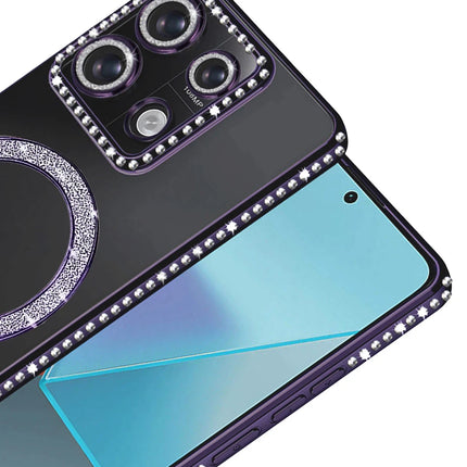 Xiaomi Redmi Note 13 Pro 4G Joke Simli Magneticsafe Kılıf - Derin Mor 2