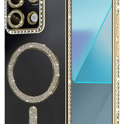 Xiaomi Redmi Note 13 Pro 4G Joke Simli Magneticsafe Kılıf - Gold
