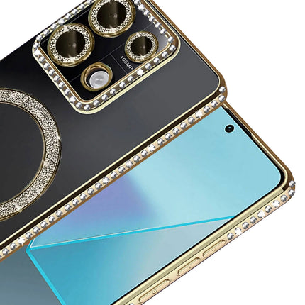 Xiaomi Redmi Note 13 Pro 4G Joke Simli Magneticsafe Kılıf - Gold 2