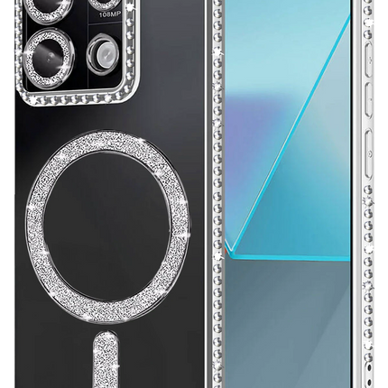 Xiaomi Redmi Note 13 Pro 4G Joke Simli Magneticsafe Kılıf - Gümüş