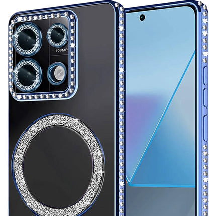 Xiaomi Redmi Note 13 Pro 4G Joke Simli Magneticsafe Kılıf - Mavi 2