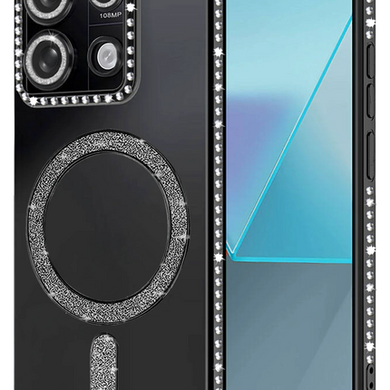 Xiaomi Redmi Note 13 Pro 4G Joke Simli Magneticsafe Kılıf - Siyah