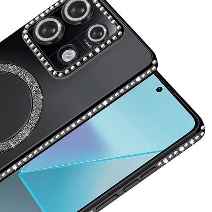 Xiaomi Redmi Note 13 Pro 4G Joke Simli Magneticsafe Kılıf - Siyah 2