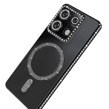 Xiaomi Redmi Note 13 Pro 4G Joke Simli Magneticsafe Kılıf - Siyah 4