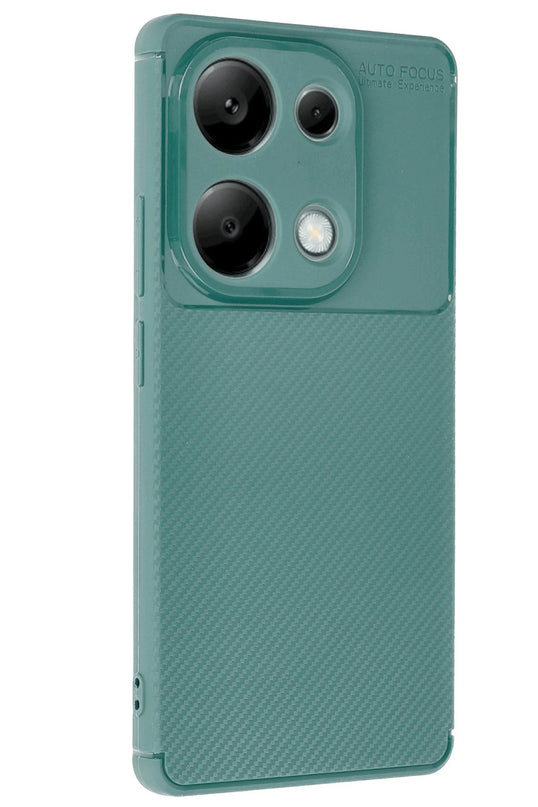 Xiaomi Redmi Note 13 Pro 4G Auto Focus Karbon Kapak Kılıf - Koyu Yeşil 2