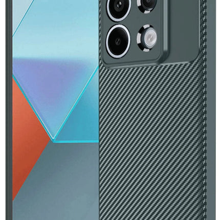 Xiaomi Redmi Note 13 Pro 4G Auto Focus Karbon Kapak Kılıf - Koyu Yeşil