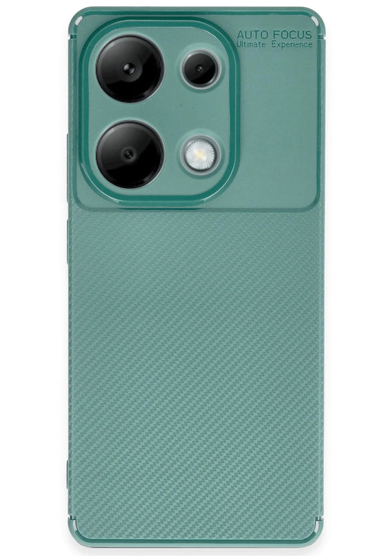 Xiaomi Redmi Note 13 Pro 4G Auto Focus Karbon Kapak Kılıf - Koyu Yeşil 4