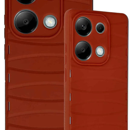 Xiaomi Redmi Note 13 Pro 4G Bibercas Silikon Kapak Kılıf - Kırmızı 3