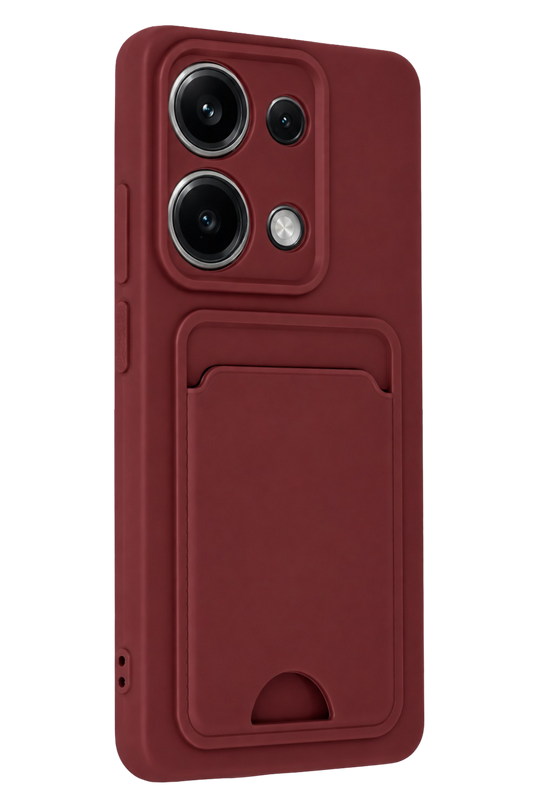 Xiaomi Redmi Note 13 Pro 4G Kelvin Kartvizitli Silikon Kılıf - Bordo