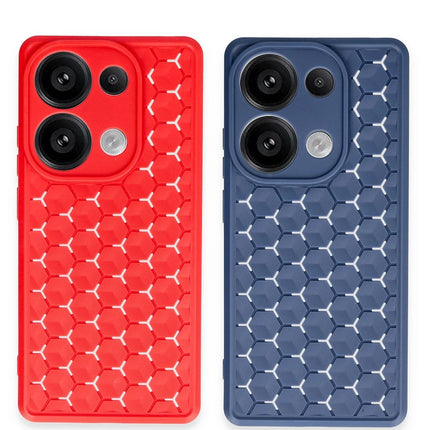 Xiaomi Redmi Note 13 Pro 4G Petek Silikon Kapak Kılıf - Lacivert 2