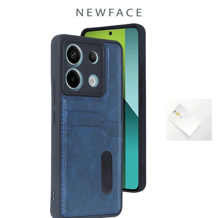 Xiaomi Redmi Note 13 Pro 4G Sara Kartvizitli Deri Kılıf - Lacivert 3