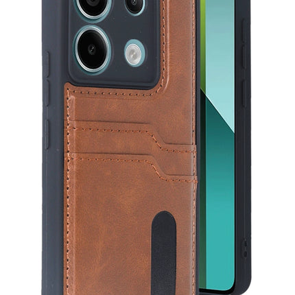 Xiaomi Redmi Note 13 Pro 4G Sara Kartvizitli Deri Kılıf - Taba