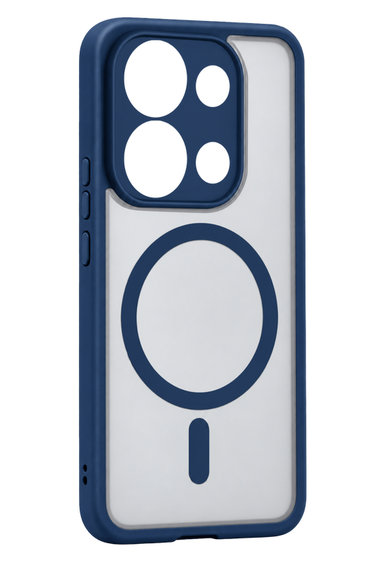 Xiaomi Redmi Note 13 Pro 4G Loji Magsafe Kapak Kılıf - Mavi