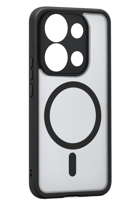 Xiaomi Redmi Note 13 Pro 4G Loji Magsafe Kapak Kılıf - Siyah