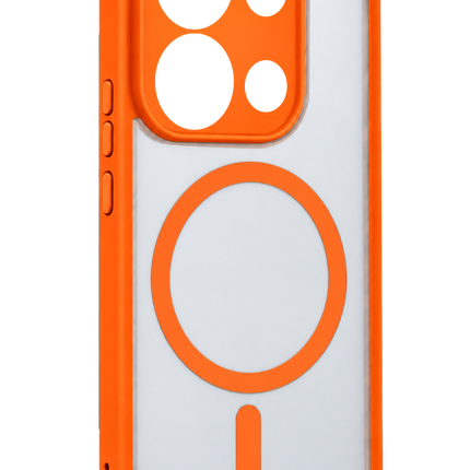 Xiaomi Redmi Note 13 Pro 4G Loji Magsafe Kapak Kılıf - Turuncu