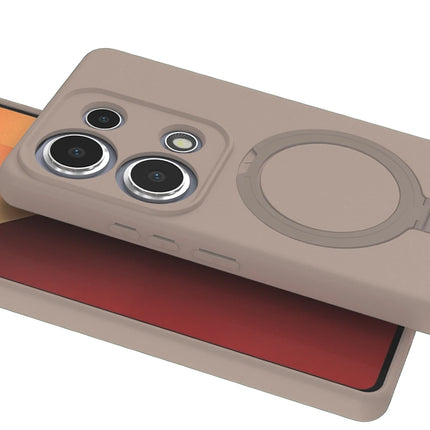 Xiaomi Redmi Note 13 Pro 4G Regal Magsafe Standlı Kapak Kılıf - Çöl Titanyum 3