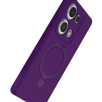 Xiaomi Redmi Note 13 Pro 4G Regal Magsafe Standlı Kapak Kılıf - Derin Mor 4