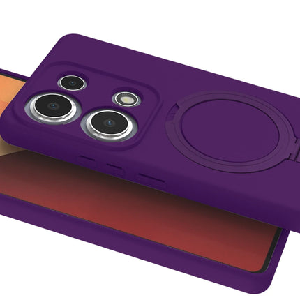 Xiaomi Redmi Note 13 Pro 4G Regal Magsafe Standlı Kapak Kılıf - Derin Mor 3