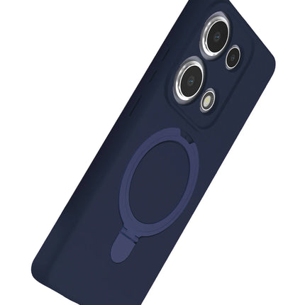 Xiaomi Redmi Note 13 Pro 4G Regal Magsafe Standlı Kapak Kılıf - Lacivert 4